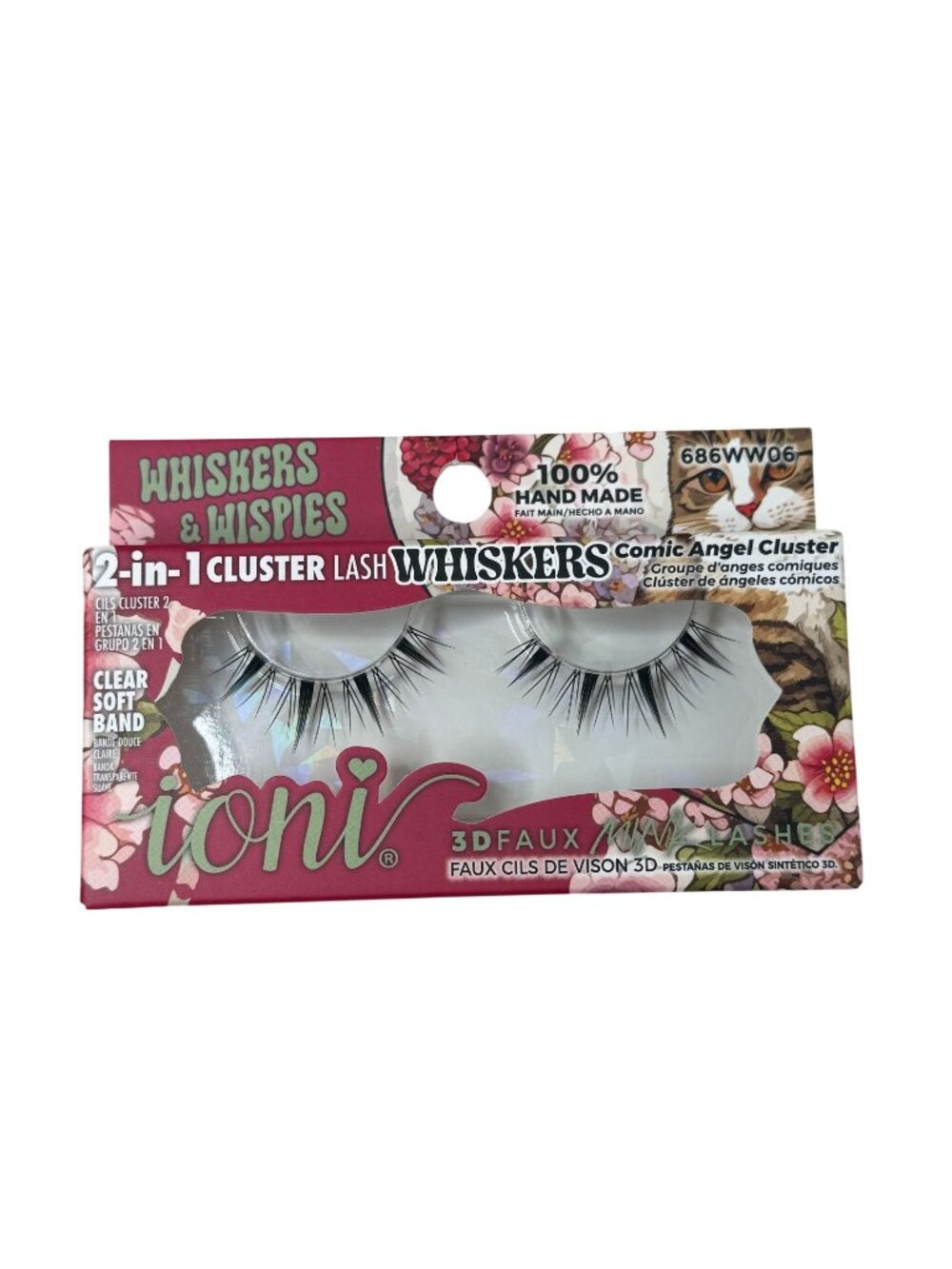 ioni 3D Faux Mink Lashes Comic Angel Cluster Whiskers Cat Eye